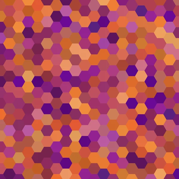 橙色、 紫色的六边形组成的抽象背景 — 图库矢量图片
