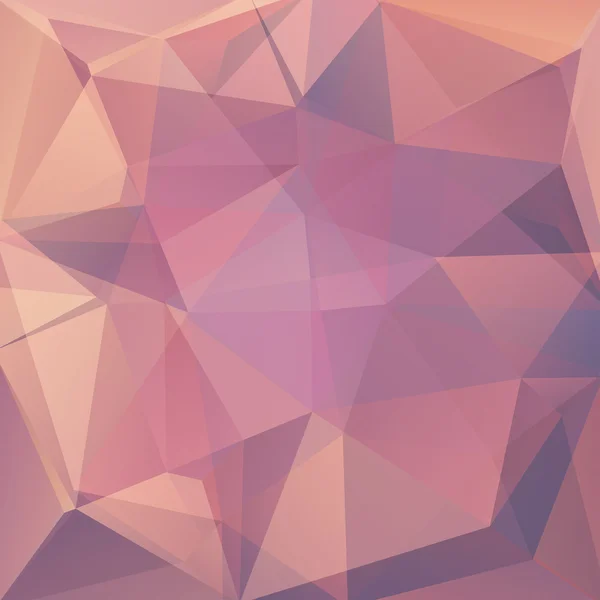 Abstract background consisting of pastel pink, orange, brown triangles, vector illustration — Stock Vector