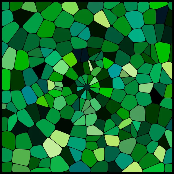 Abstracte achtergrond bestaande uit groene geometrische vormen met dikke zwarte randen, vectorillustratie — Stockvector