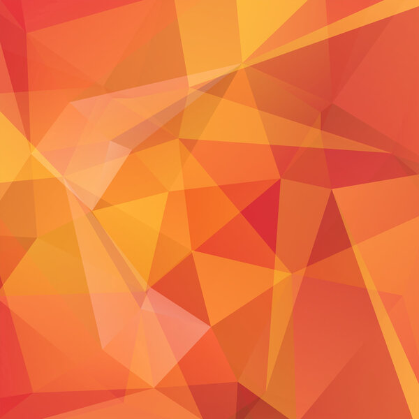 abstract background consisting of orange, yellow, red triangles, vector illustration,