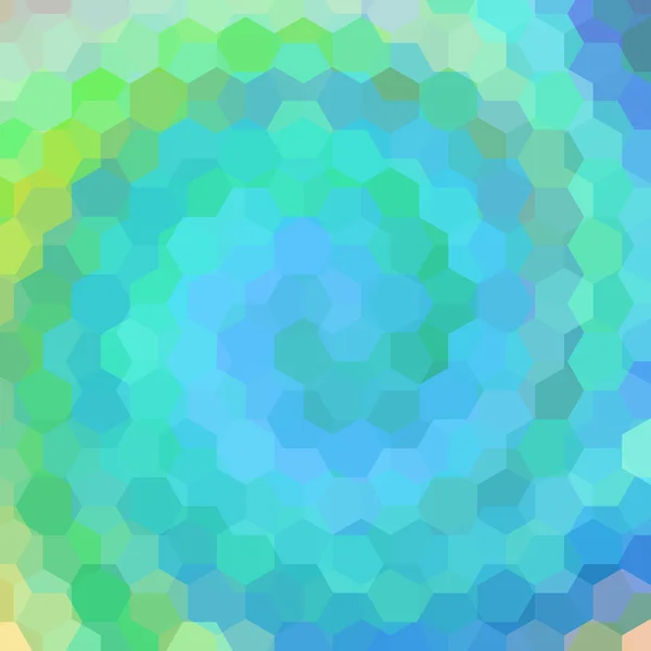 Абстрактный фон, состоящий из синих, зеленых шестиугольников — стоковый вектор