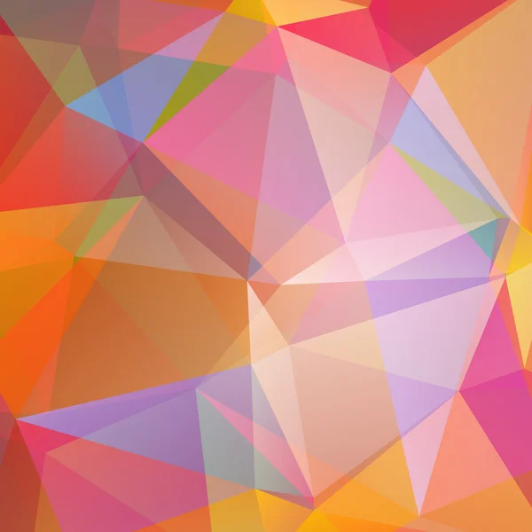 Abstract background consisting of orange, pink triangles, vector — Stock Vector