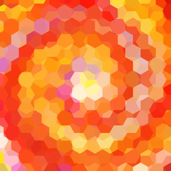 Abstrakt bakgrund bestående av gul, orange, röd hexagoner, — Stock vektor