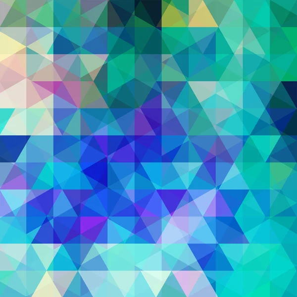 Fondo abstracto que consiste en verde, triángulos azules, vector — Vector de stock