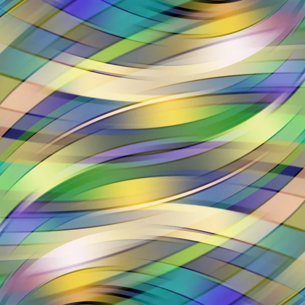 Coloridas líneas de luz lisa de fondo. Verde, amarillo, azul colo — Archivo Imágenes Vectoriales