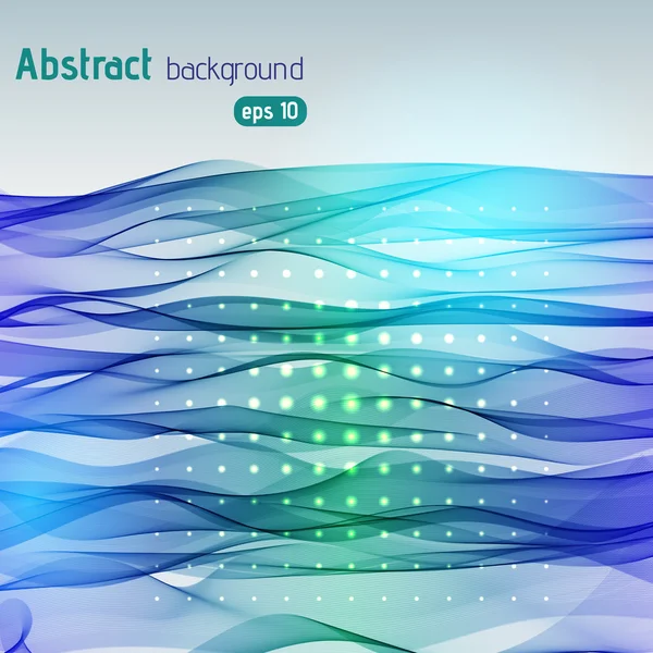 Abstract background consisting of blue, green lines — Stock Vector