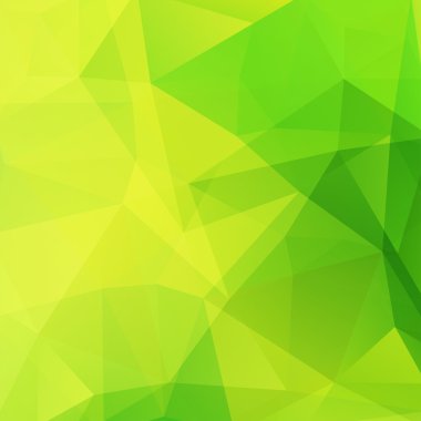 Abstract mosaic background. Green, yellow color. Triangle geometric background. Design elements. Vector illustration