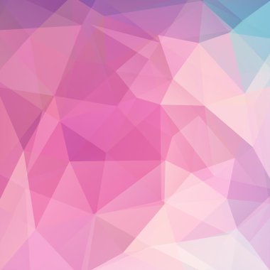 Background of geometric shapes. Pink, white, blue color. Colorful mosaic pattern. Vector EPS 10. Vector illustration