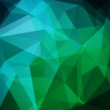 Background of geometric shapes. Green, blue color. Colorful mosaic pattern. Vector EPS 10. Vector illustration