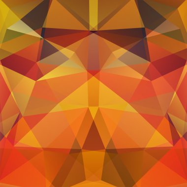 Abstract geometric style autumn background. Orange business background Vector illustration