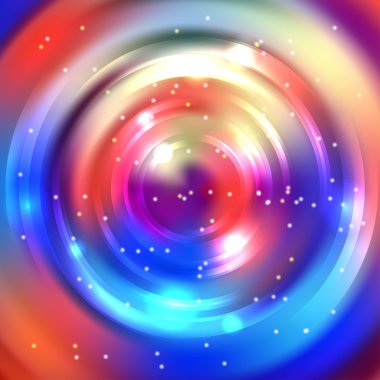 Soyut daire arka plan, vektör tasarım. Parlayan fişekleri vektör sonsuz yuvarlak tünel.