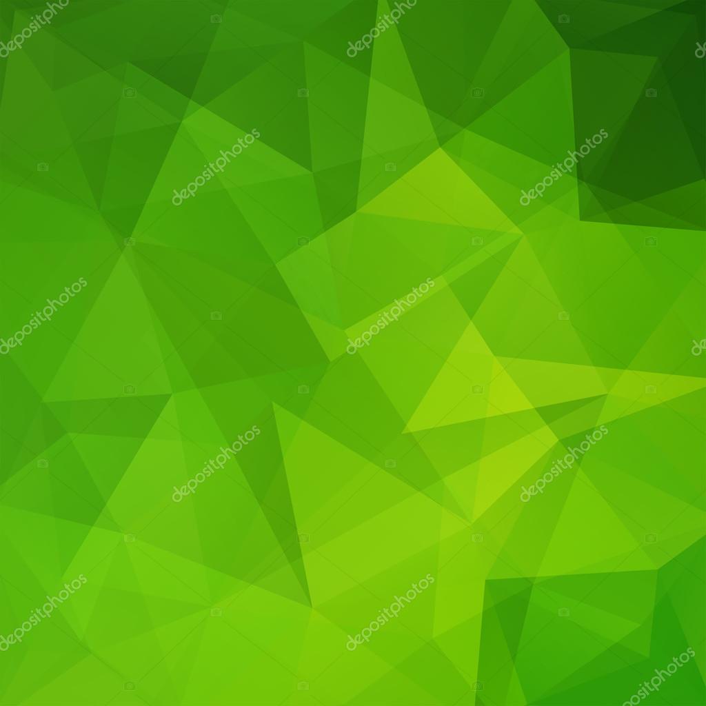 幾何学的なパターンでは ポリゴンの三角形ベクトル緑のトーンの背景です イラスト パターン ストックベクター C Tashechka