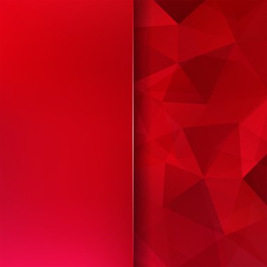 Polygonal vector background. Red color. Blur background. Can be used in cover design, book design, website background. Vector illustration