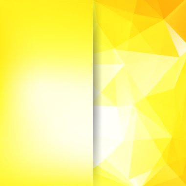 Abstract mosaic background. Blur background. Triangle geometric background. Design elements. Vector illustration Yellow, white colors.