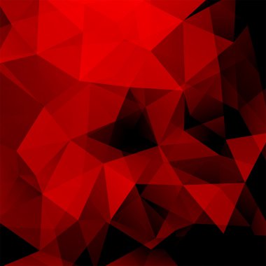 Geometrik desen, kırmızı tonlarda çokgen üçgen vektör arkaplanı. Görüntü düzeni
