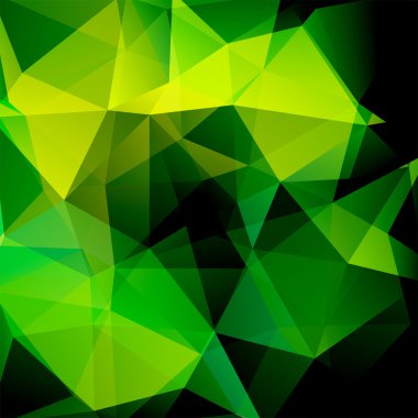 Soyut çokgen vektör arkaplanı. Yeşil geometrik vektör çizimi. Yaratıcı tasarım şablonu.