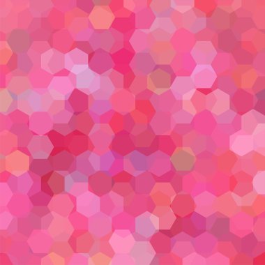 Vector background with hexagons. Can be used in cover design, book design, website background. Vector illustration. Pink color.