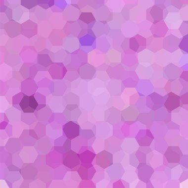 Background made of hexagons. Square composition with geometric shapes. Eps 10. Pink, purple, violet colors.