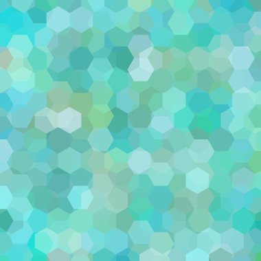 Geometric pattern, vector background with hexagons in pastel green tones. Illustration pattern. Green, blue colors.