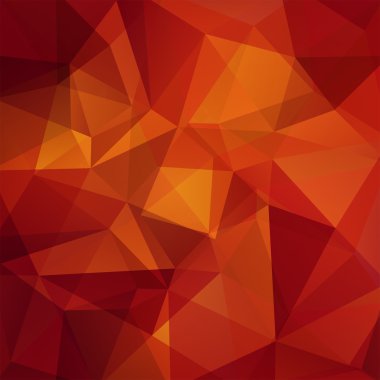 Abstract background consisting of triangles. Geometric design for business presentations or web template banner flyer. Vector illustration. Red, brown, orange colors.