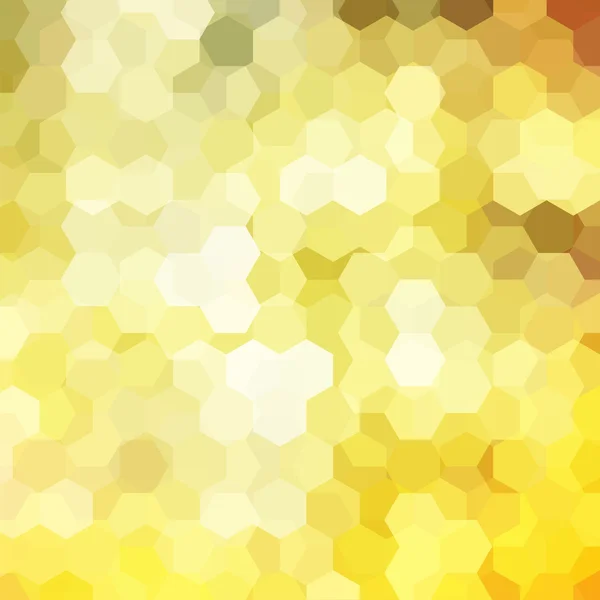 Vector background with hexagons. Can be used in cover design, book design, website background. Vector illustration, yellow, beige colors. — Stock vektor