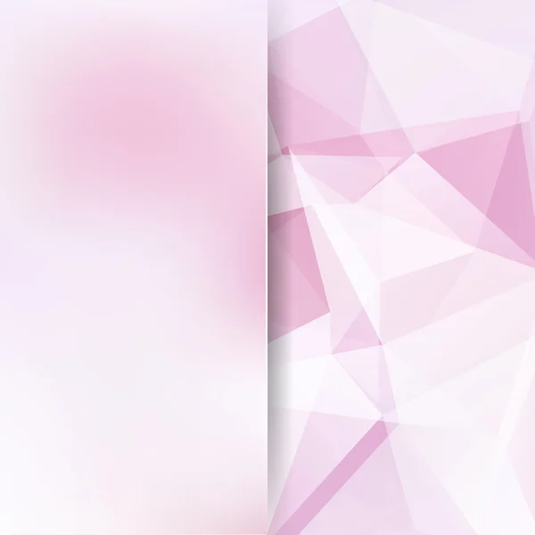 Abstrakter Hintergrund, der aus Dreiecken besteht. geometrisches Design für Unternehmenspräsentationen oder Webvorlagen-Banner-Flyer. Vektorillustration. rosa, weiße Farben. — Stockvektor