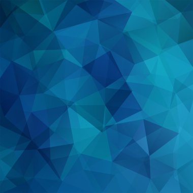 Abstract background consisting of triangles. Blue color. Geometric design for business presentations or web template banner flyer. Vector illustration