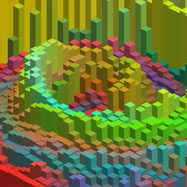 Fondo abstracto con decoración cubo. Ilustración vectorial — Vector de stock