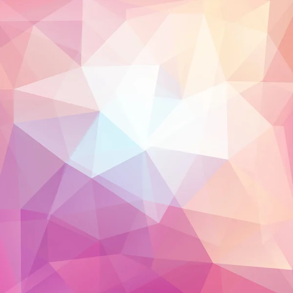 Polygonal vector background. Pink, orange, white colors. Can be used in cover design, book design, website background. Vector illustration — ストックベクタ