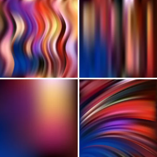 Abstract creative concept blurred background set. Elements for your website or presentation. Vector illustration. Brown, purple, red, beige colors. — Stockvector