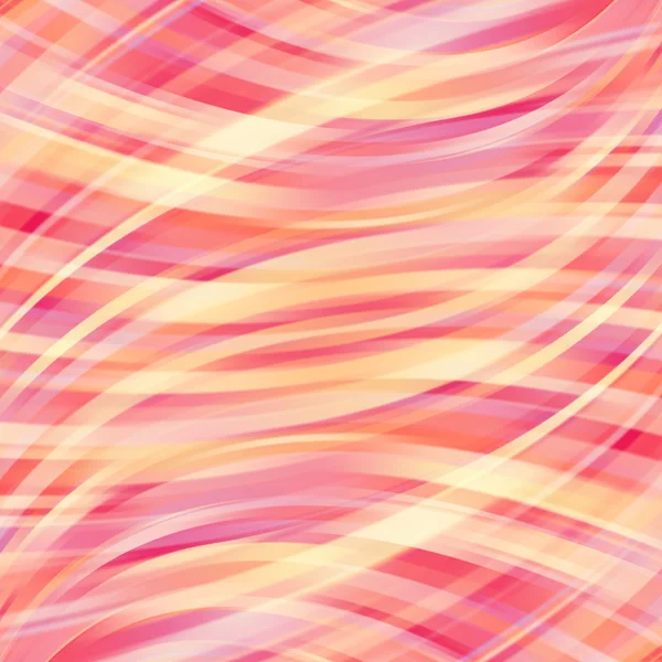 Vector illustration of orange abstract background with blurred light curved lines. Vector geometric illustration. — 图库矢量图片