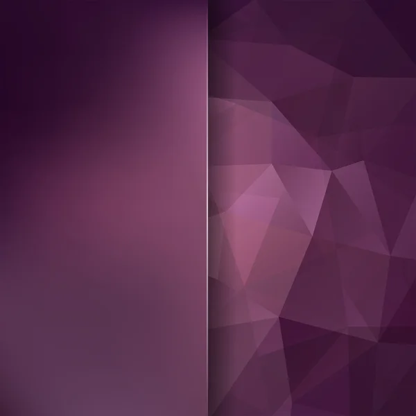 Geometric pattern, polygon triangles vector background in purple and brown tones. Purple color. Blur background with glass. Illustration pattern — Διανυσματικό Αρχείο