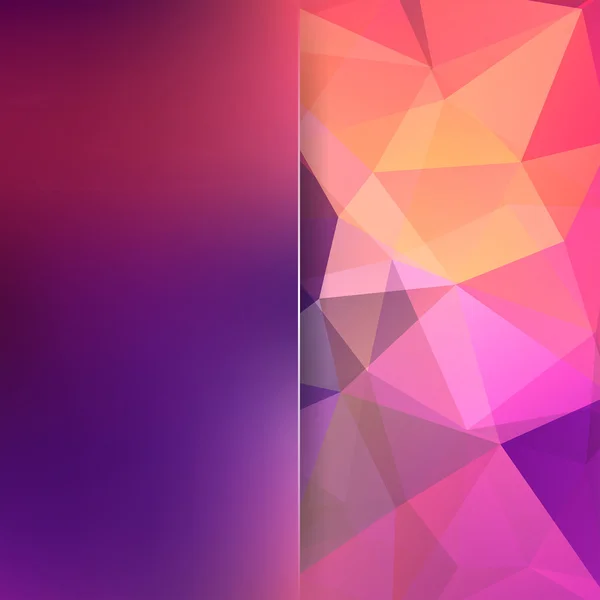 Abstract background consisting of triangles. Pink, orange, purple colors. Geometric design for business presentations or web template banner flyer. Vector illustration — Stockový vektor