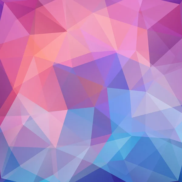 Fondo hecho de triángulos. Rosa, colores azules. Composición cuadrada con formas geométricas. Eps 10 — Archivo Imágenes Vectoriales