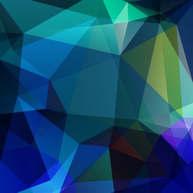 yeşil, mavi üçgenler, vektör çizim oluşan arka plan