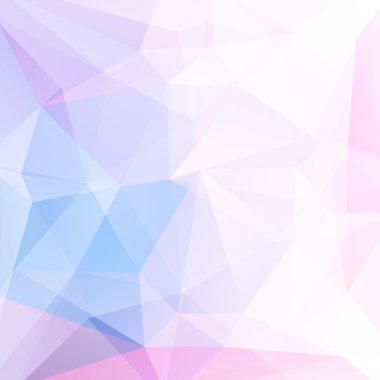 abstract background consisting of white, blue, pink triangles, vector illustration