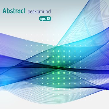 Renkli düz ışık çizgileri arka plan. Yeşil, mavi renkler. Vektör çizim