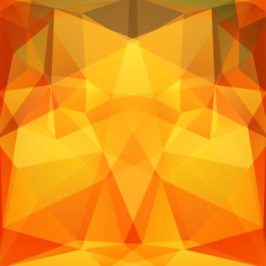 arka plan sarı, turuncu üçgenler oluşan