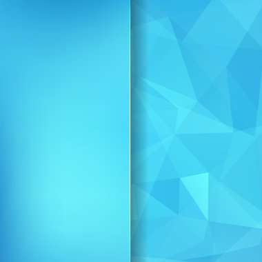 abstract background consisting of blue triangles and matte glass