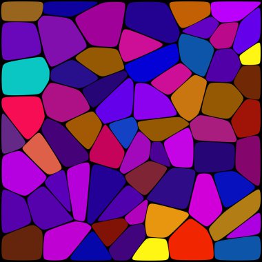 abstract background consisting of pink, purple, blue, yellow geometrical shapes
