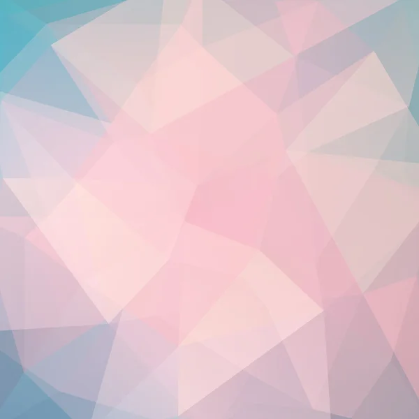 Abstract background consisting of pink, blue, beige triangles, vector illustration — ストックベクタ