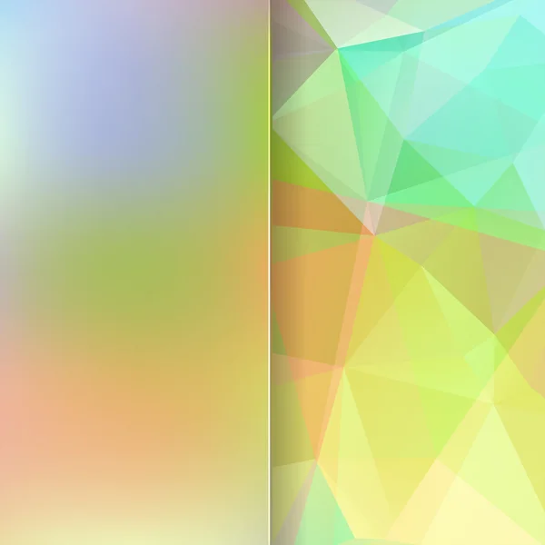 パステル カラーの三角形とマット ガラス、ベクトル図から成る抽象的な背景 — ストックベクタ