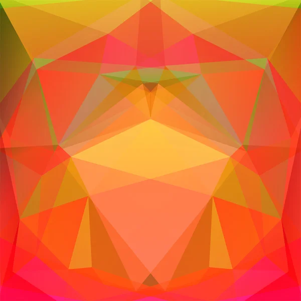 Abstrakter Hintergrund bestehend aus gelben, orangen Dreiecken, Vektorillustration — Stockvektor