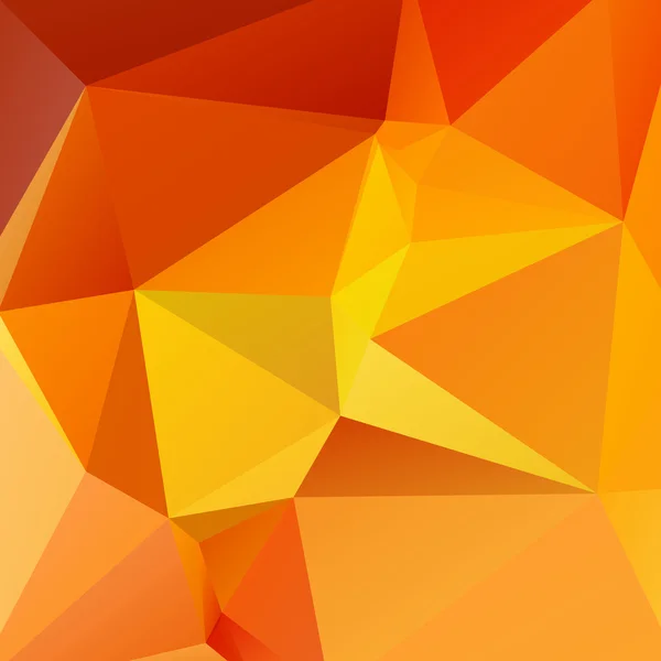 Fondo abstracto compuesto de triángulos amarillo, naranja — Vector de stock