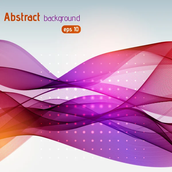 Colorful smooth light lines background. Pink, purple, red, orange colors.Vector illustration — 图库矢量图片