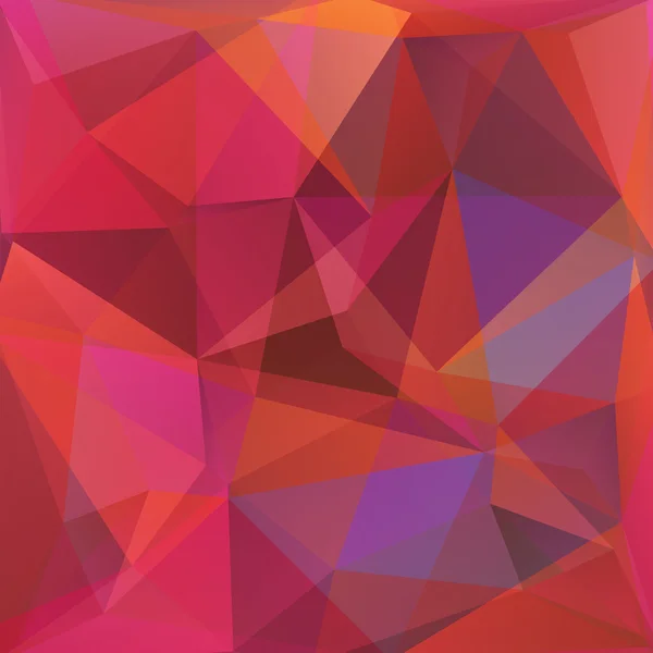 Abstract background consisting of red, pink, orange triangles — Stock Vector