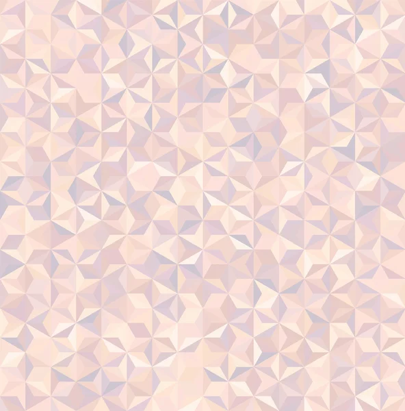 Fondo abstracto que consiste en pequeños triángulos de color rosa pastel, beige — Archivo Imágenes Vectoriales