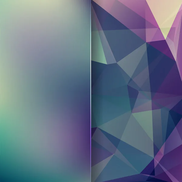 Abstraktní pozadí tvořené zelené, modré, fialové trojúhelníky — Stockový vektor