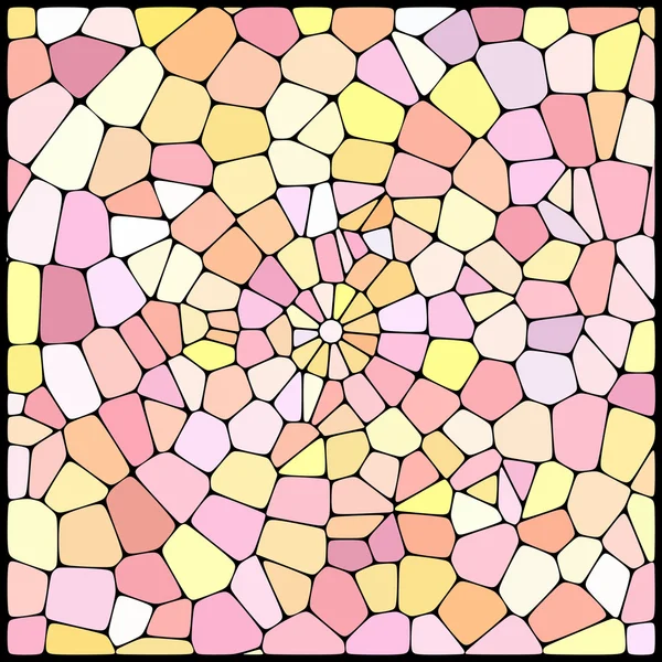 Abstraktní pozadí skládající se z růžové, bílé, žluté geometrických tvarů — Stockový vektor