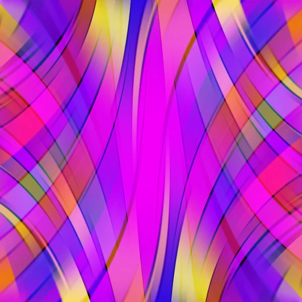 Fond de lignes lumineuses lisses colorées. Rose, couleurs violettes . — Image vectorielle